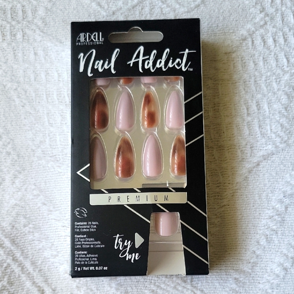 4 For $20 Ardell Nail Addict Premium Press-On Nails - Soft Pink and Rich Brown